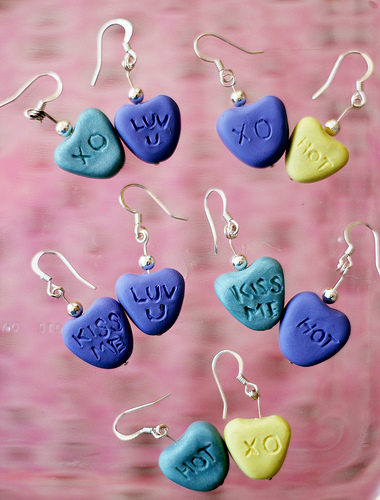 Valentine Candy Heart Earrings!