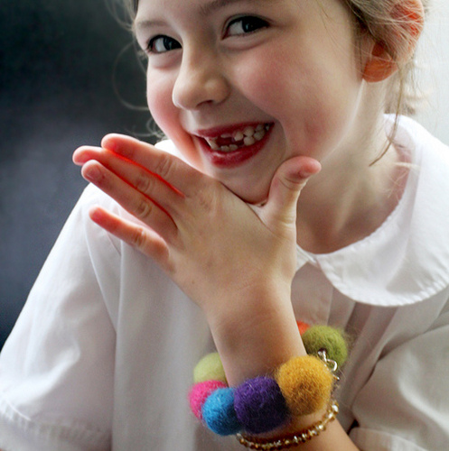 Felted Jewel-Toned Bracelet