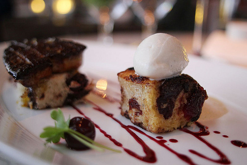 Foie Gras with Smoked Vanilla Ice Cream 