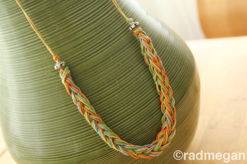 Knitting Fork Projects - Easy Summer Necklace by Radmegan