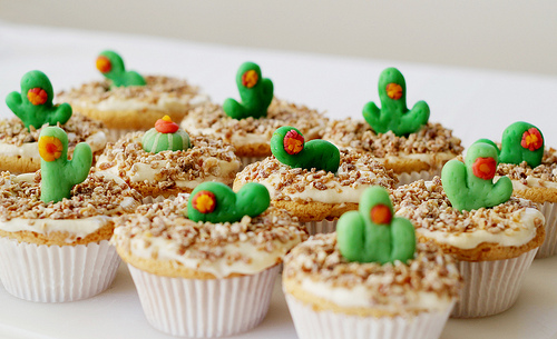 Cactus Cupcakes for a Themed Reception