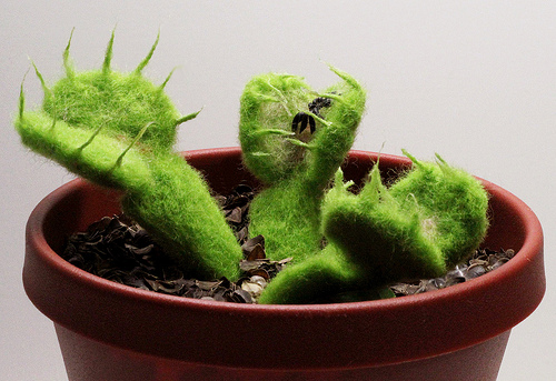 Needle-Felted Venus Fly Trap!