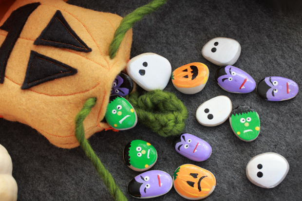 PaintedRockHalloweenGame-gamepiecesinbag-eHow